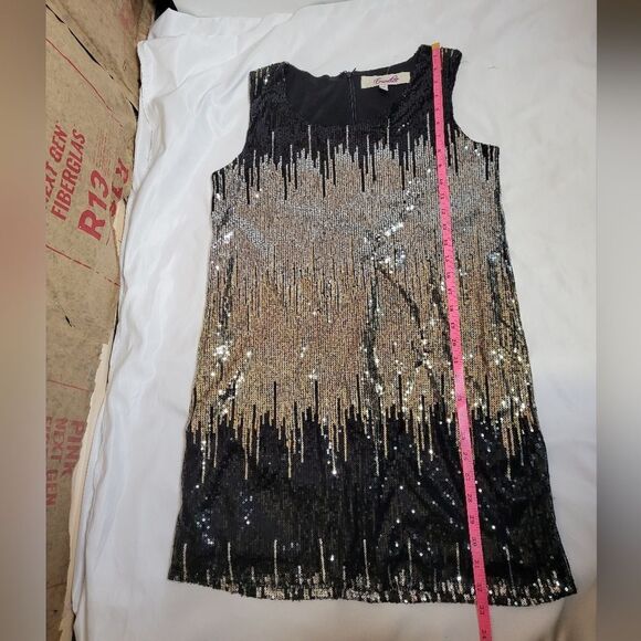 EMMELEE black silver and‎ gold sequin Swiftie eras tour outfit costume dress M - Picture 7 of 9